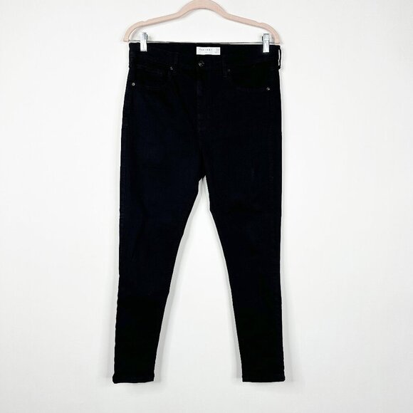 2/$30 Topshop Jamie High Rise Ankle Skinny Raw Black 32 #9382 - Picture 3 of 9